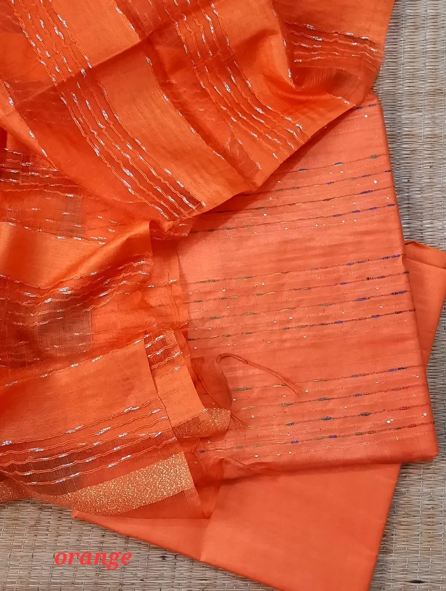 HANDLOOM COTTON SUITS WITH FANCY WEAVING